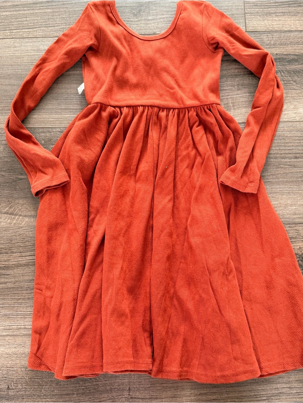 Childhoods Clothing RibbedLong Sleeve Swing Dress 8/9